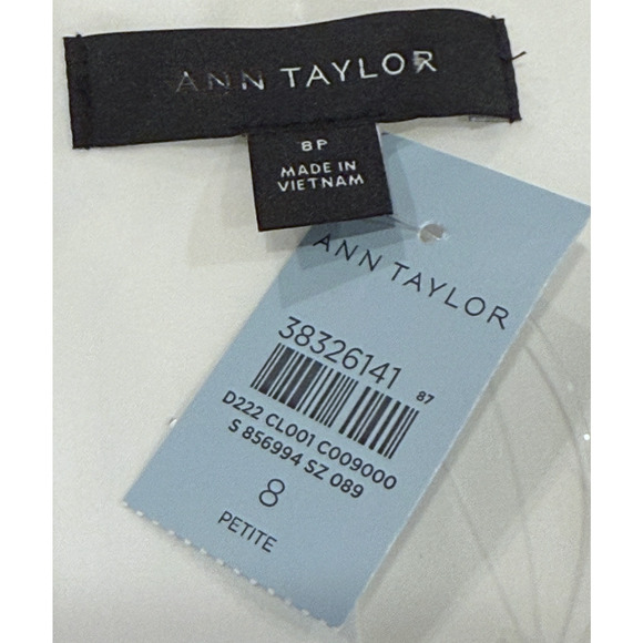 NWT ANN TAYLOR WHITE PETITE ONE BUTTON LINEN BLEND BLAZER JACKET SZ 8P - Picture 5 of 7